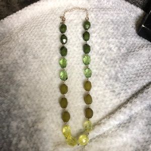 Bright beaded lime necklace